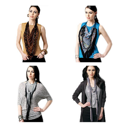 英語版<BR>VOGUE PATTERNS/ヴォーグ・パターンズ<BR>ELIZABETH GILLETT NYC/<BR>エリザベス・ジレット・ニューヨーク<BR>ネックウエア 型紙(p-vg265)