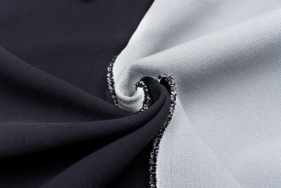 イタリア 輸入生地<BR>【J.S.社】<BR>シルク・コットン<br>地織ヘリンボン<BR>ダブル・フェース<BR>10cm単位 生地・布(3623mr)