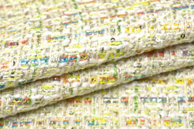 輸入生地 ツイード【WISE NATIONS/ワイズ・ネーションズ】OPERAシャネルツイードウール・ブレンドファンシーツイード10cm単位 生地・布(nw137)