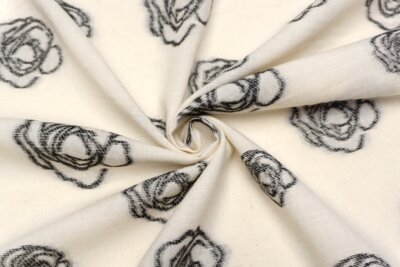 輸入生地 ジャカード<BR>【WISE NATIONS/<BR>ワイズ・ネーションズ】<BR>CONCERTO<BR>フローラル・ジャカード<BR>ピュアコットン<BR>10cm単位 生地・布(nw150eg)