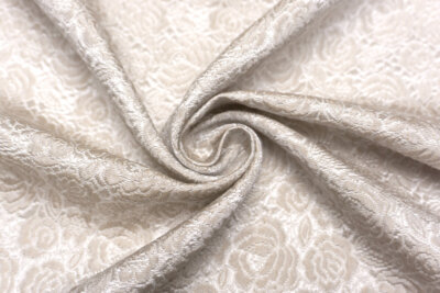 イタリア 輸入生地<BR>【ETR】<BR>シンセ・ブレンド<br>フローラル・ジャカード<BR>10cm単位 生地・布(3757mr)