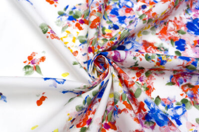 イタリア 輸入生地 【A.F.】 ピュアコットン・ブロード フローラル・プリント 10cm単位 生地・布(3809mr)