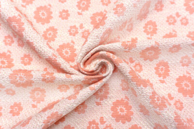 イタリア製【MAR】<br>コットン・ブレンド<br>フローラル・ジャカード<br>10cm単位 生地・布(3816mr)