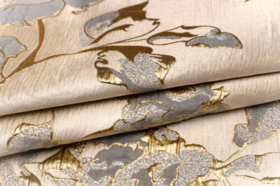 輸入生地 ジャカード <br>【WISE NATIONS/ ワイズ・ネーションズ】<br> CONCERTO<br>フローラル・ジャカード<br>シンセ素材<br>10cm単位 生地・布(NW260EG)