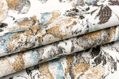 【訳あり品】<br>輸入生地 ジャカード <br>【WISE NATIONS/ ワイズ・ネーションズ】<br> CONCERTO<br>フローラル・ジャカード<br>シンセ素材<br>10cm単位 生地・布(NW261EG)