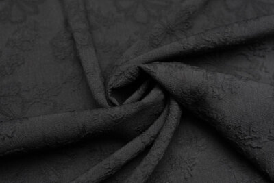 輸入生地 ジャカード <br>【WISE NATIONS/ ワイズ・ネーションズ】<br> CONCERTO<br>フローラル・ツマミフクレxクレープ<br>シンセ素材<br>10cm単位 生地・布(NW263EG)