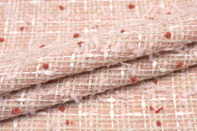 輸入生地 ツイード【WISE NATIONS/ワイズ・ネーションズ】OPERAシャネルツイードコットン・ブレンドファンシーツイード10cm単位 生地・布(nw279tv)