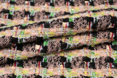 輸入生地 ツイード<br>【WISE NATIONS/ワイズ・ネーションズ】<br>OPERA<br>シャネルツイード<br>ウール・ブレンド<br>ファンシーツイード<br>10cm単位 生地・布(nw283tv)