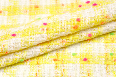 輸入生地 ツイード【WISE NATIONS/ワイズ・ネーションズ】OPERAシャネルツイードシンセ・ブレンドファンシーツイード10cm単位 生地・布(nw230)