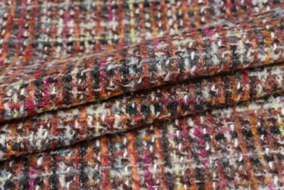 輸入生地 ツイード<br>【WISE NATIONS/ワイズ・ネーションズ】<br>OPERA<br>シャネルツイード<br>ポリエステル・ウール・ブレンド<br>ファンシーツイード<br>10cm単位 生地・布(nw308tv)