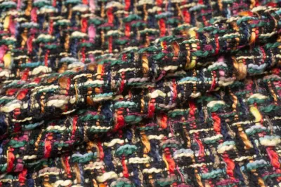 輸入生地 ツイード<br>【WISE NATIONS/ワイズ・ネーションズ】<br>OPERA<br>シャネルツイード<br>ウール・ブレンド<br>ファンシーツイード<br>10cm単位 生地・布(nw296tv)