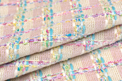 輸入生地 ツイード<br>【WISE NATIONS/ワイズ・ネーションズ】<br>OPERA<br>シャネルツイード<br>コットン・ブレンド<br>ファンシーツイード<br>10cm単位 生地・布(nw298tv)