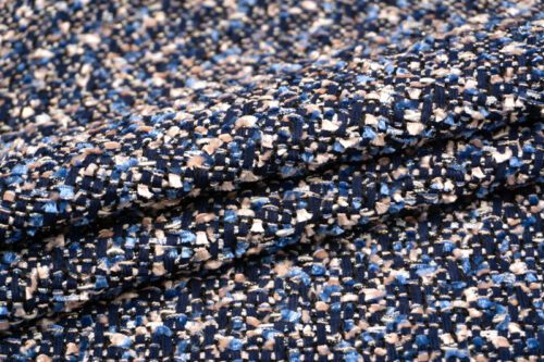 輸入生地 ツイード<br>【WISE NATIONS/ワイズ・ネーションズ】<br>ARIA<br>シャネルツイード<br>コットン・ブレンド<br>ファンシーツイード<br>10cm単位 生地・布(nw317)