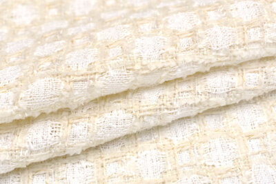 輸入生地 ツイード<br>【WISE NATIONS/ワイズ・ネーションズ】<br>ARIA<br>シャネルツイード<br>コットン・ブレンド<br>ファンシーツイード<br>10cm単位 生地・布(nw320tv)
