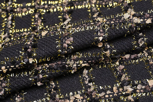 輸入生地 ツイード<br>【WISE NATIONS/ワイズ・ネーションズ】<br>ARIA<br>シャネルツイード<br>シンセ・ブレンド<br>ファンシーツイード<br>10cm単位 生地・布(nw325tv)