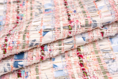 輸入生地 ツイード<br>【WISE NATIONS/ワイズ・ネーションズ】<br>OPERA<br>シャネルツイード<br>ウール・ブレンド<br>ファンシーツイード<br>10cm単位 生地・布(nw332tv)