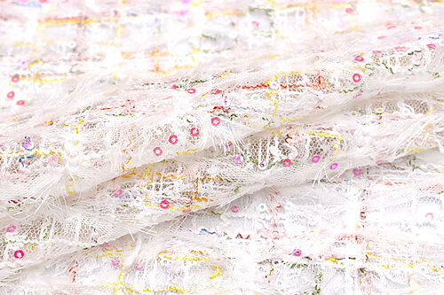 輸入生地<br>【WISE NATIONS/ワイズ・ネーションズ】<br>OPERA<br>シンセ素材<br>ファンシークロス<br>10cm単位 生地・布(nw334tv)