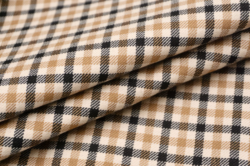 イタリア 輸入生地<BR>【VT社】<br>ピュア・ウール<br>先染めチェック<br>ダブル・フェース<br>10cm単位 生地・布(3296mr)