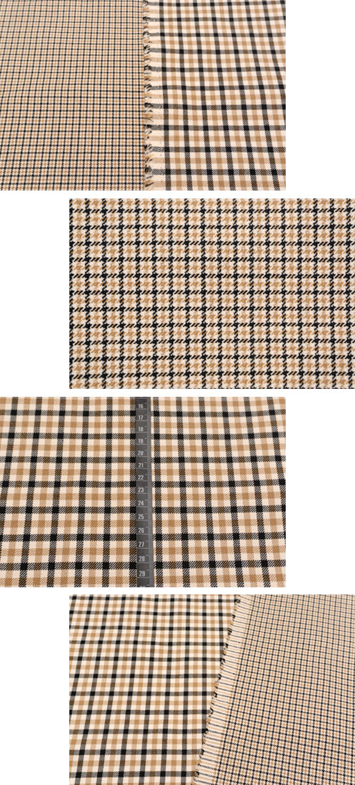 イタリア 輸入生地<BR>【VT社】<br>ピュア・ウール<br>先染めチェック<br>ダブル・フェース<br>10cm単位 生地・布(3296mr) - 画像 (4)