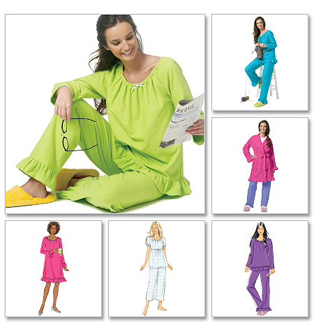 英語版<BR>BUTTERICK/バタリック<br>EASY/イージー<br>初級者の方向け<BR>ローブ+ベルト+トップ+ワンピース+パンツ型紙(p-b009)