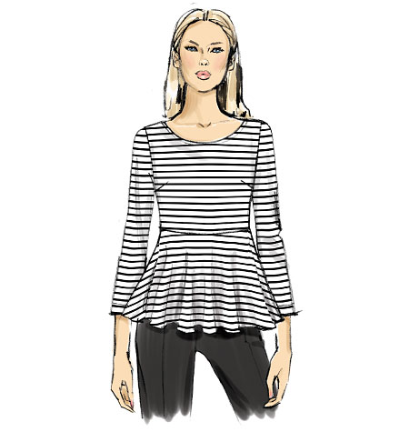 英語版<BR>VOGUE PATTERNS/ヴォーグ・パターンズ<br>VERY EASY VOGUE/初心者の方向け<BR>トップ 型紙(p-vg676)