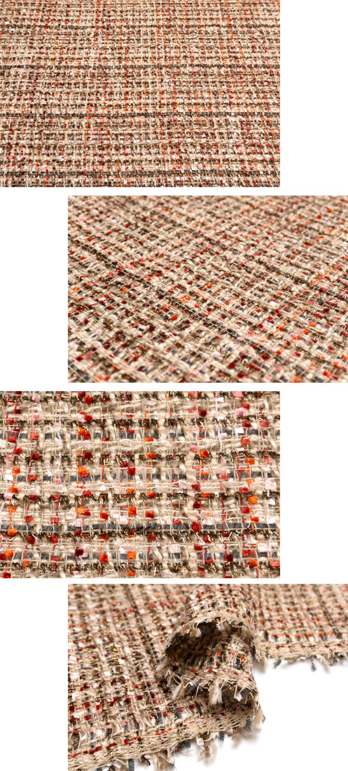 輸入生地<br>【WISE NATIONS/ワイズ・ネーションズ】<br>OPERA<br>ポリエステル・コットン<br>ファンシーツイード<br>10cm単位 生地・布(nw241) - 画像 (4)