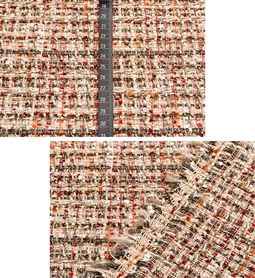 輸入生地<br>【WISE NATIONS/ワイズ・ネーションズ】<br>OPERA<br>ポリエステル・コットン<br>ファンシーツイード<br>10cm単位 生地・布(nw241) - 画像 (5)