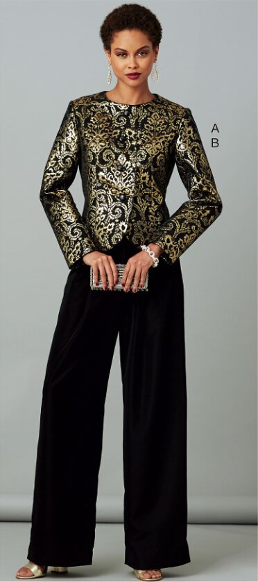 英語版<BR>VOGUE PATTERNS/ヴォーグ・パターンズ<br>CLAIRE SHAEFFER'S CUSTOM COUTURE/クレア・シェイファー<br>カスタム・クチュール/上級者の方向け<BR>ジャケット+パンツ型紙(p-vg681)