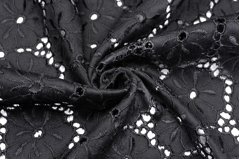 イタリア 輸入生地<BR>VERS<BR>ウール・シルク<BR>アイレット・エンブロイダリー<BR>10cm単位 生地・布(3896mr) - 画像 (2)