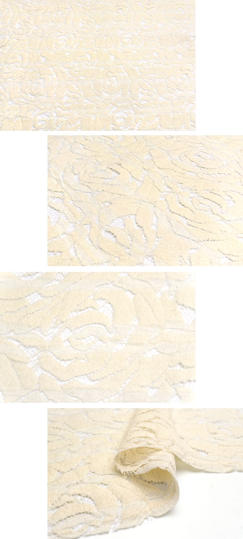 イタリア 輸入生地<BR> 【A.F.】<BR>ウール・ポリアミド<BR>ケミカル・レース<BR>両端スカラップ仕上げ<BR>10cm単位 生地・布(3899mr) - 画像 (4)