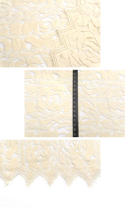 イタリア 輸入生地<BR> 【A.F.】<BR>ウール・ポリアミド<BR>ケミカル・レース<BR>両端スカラップ仕上げ<BR>10cm単位 生地・布(3899mr) - 画像 (5)