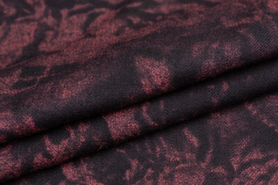 イタリア 輸入生地<BR>ピュアウール・ツイル<BR>ローズxチェック・プリント<BR>10cm単位 生地・布(fw176)