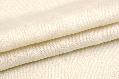 イタリア 輸入生地<BR>カシミア・ウール<BR>ジャカードニット<BR>10cm単位 生地・布(fw192)