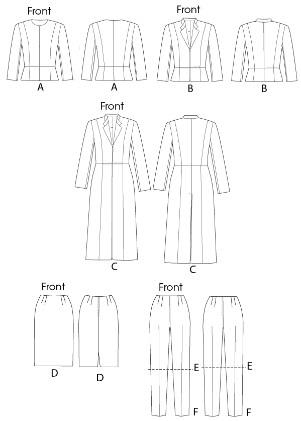 英語版<BR>VOGUE PATTERNS/ヴォーグ・パターンズ<br>VOGUE/初心者の方向け<BR>ジャケット+スカート+ショートパンツ+パンツ 型紙(p-vg446) - 画像 (3)
