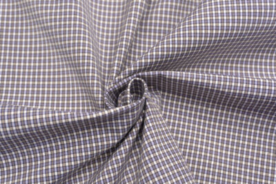 イタリア 輸入生地<br>【ETR】<br>ストレッチ・コットン<br>先染めチェック<br>10cm単位 生地・布(3905mr)