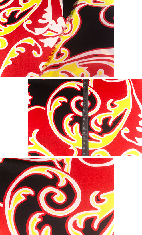 【訳あり品】<br>イタリア 輸入生地<br>【B.B.】<BR>ピュアシルク・サテン<BR>エキゾティック・プリント<BR>10cm単位 生地・布(3903m) - 画像 (5)