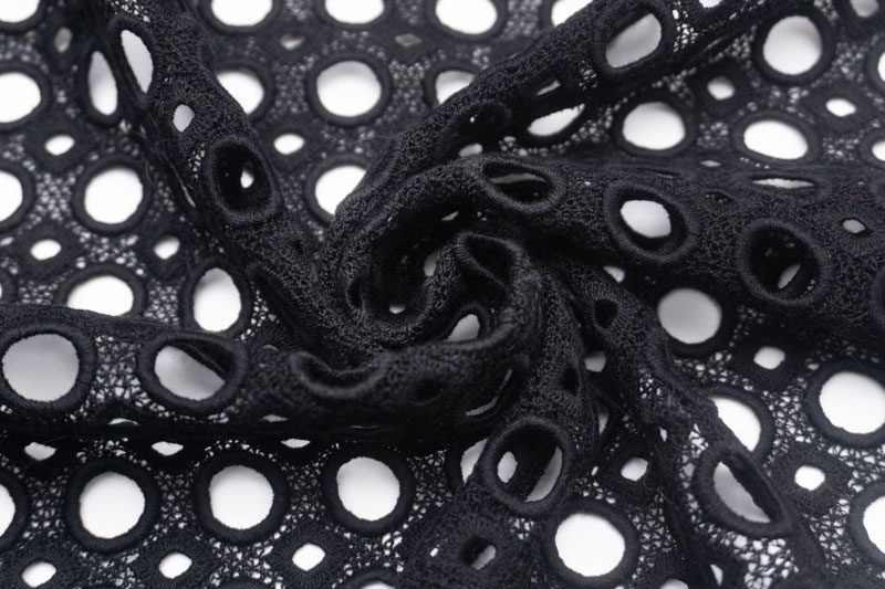 イタリア 輸入生地<BR> 【A.F.】<BR>ピュア・コットン<BR>ケミカル・レース<BR>両端ブレード仕上げ<BR>10cm単位 生地・布(3431mr)