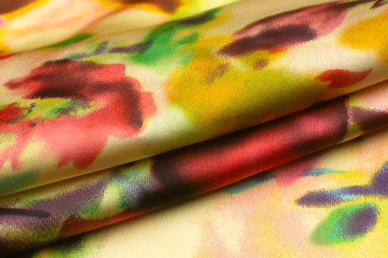 イタリア 輸入生地<br>【B.B.】<BR>ピュアシルク・サテン<BR>フローラル・プリント<BR>10cm単位 生地・布(3506an) - 画像 (3)