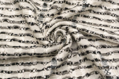 イギリス 輸入生地 ツイード<BR>【LINTON/リントン】<BR>シルク・コットン・ブレンド<BR>ファンシーツイード生地<BR>10cm単位(ex617)