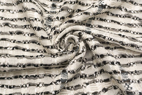 イギリス 輸入生地 ツイード<BR>【LINTON/リントン】<BR>シルク・コットン・ブレンド<BR>ファンシーツイード生地<BR>10cm単位(ex617)