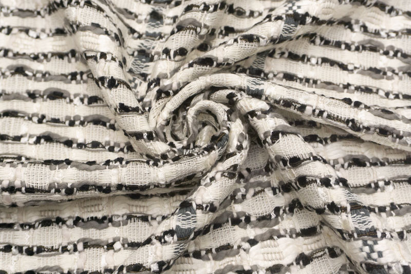 イギリス 輸入生地 ツイード<BR>【LINTON/リントン】<BR>シルク・コットン・ブレンド<BR>ファンシーツイード生地<BR>10cm単位(ex617)