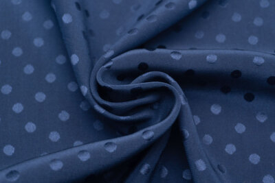 イタリア 輸入生地<br>ピュアシルク・バックサテン<BR>地織りドット<BR>10cm単位 生地・布(f224)