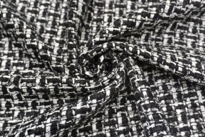 イギリス 輸入生地 ツイード<BR>【LINTON/リントン】<BR>コットン・シルク・ブレンド<BR>ファンシーツイード生地<BR>10cm単位(ex614)