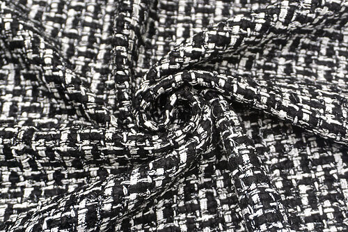 イギリス 輸入生地 ツイード<BR>【LINTON/リントン】<BR>コットン・シルク・ブレンド<BR>ファンシーツイード生地<BR>10cm単位(ex614)